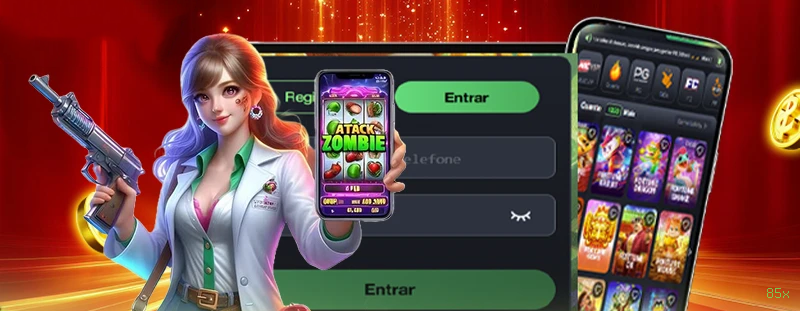 Conta 85x sincronizada site e app